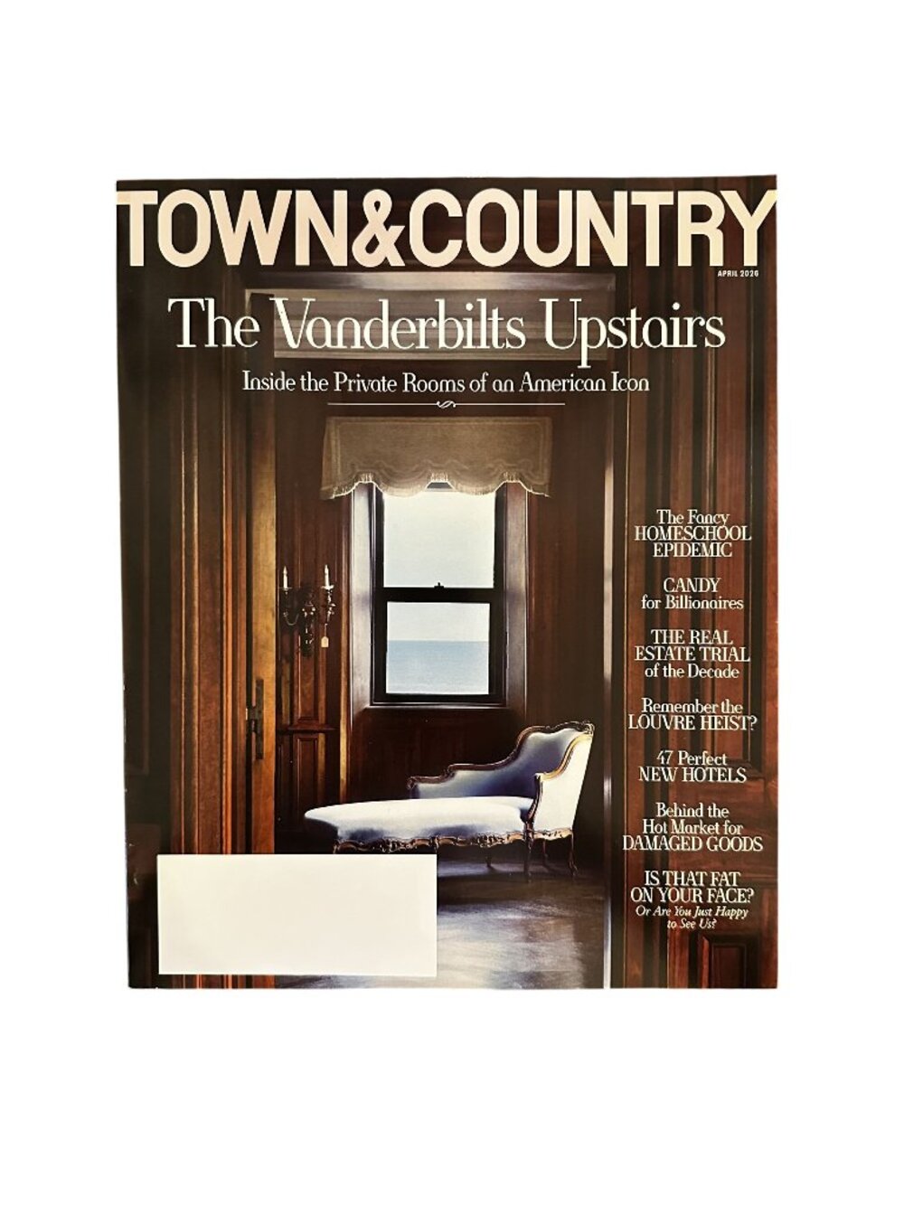 Town and Country Magazine April 2026 The Vanderbilts Upstairs Louvre Heist